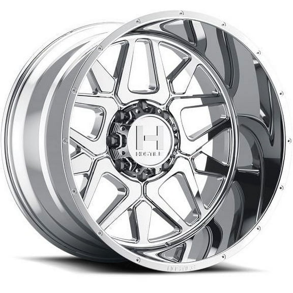 22x10 Hostile H128 Diablo Armor Plated (Chrome) Wheel 8x180 (-25mm)