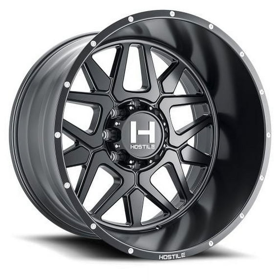 22x10 Hostile H128 Diablo Asphalt (Satin Black) Wheel 8x6.5 (-25mm)