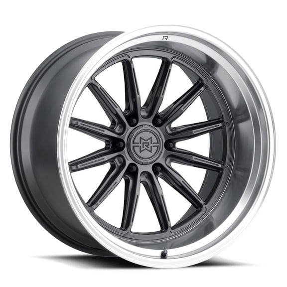 22x10 Method MR803 Raised Gloss Titanium - Machined Lip Wheel 6x135 (-18mm)