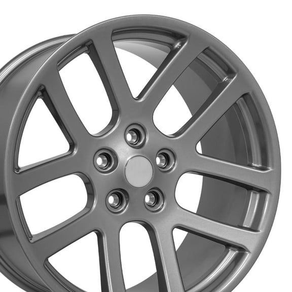 OE Wheels DG51 22 Inch Rims Fit Ram SRT Style 5x139.7 22x10 Gloss Gunmetal - Hollander 2223 (Set of 4)