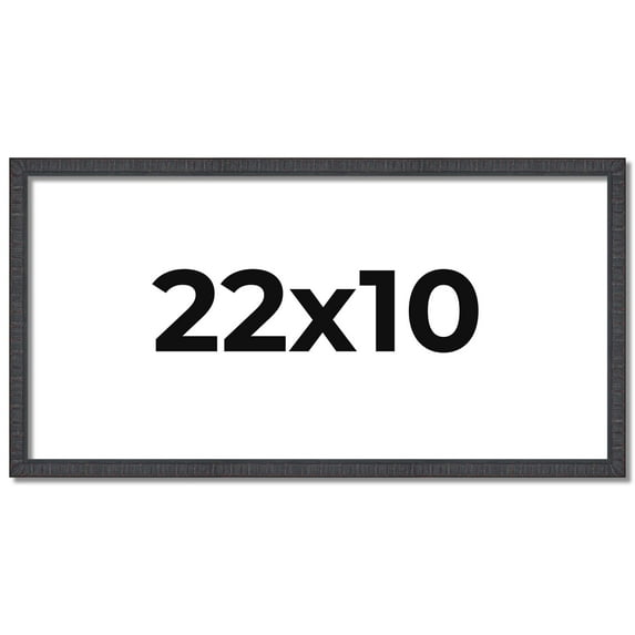 22x10 Rustic Brown Real Wood Picture Frame Width 0.75 inches | Interior Frame Depth 0.5 inches |