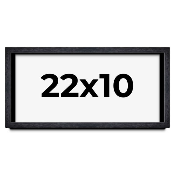 22x10 Shadow Box Frame Black | 1 Inches Deep Real Wood Farmhouse Shadowbox Display Frame | UV