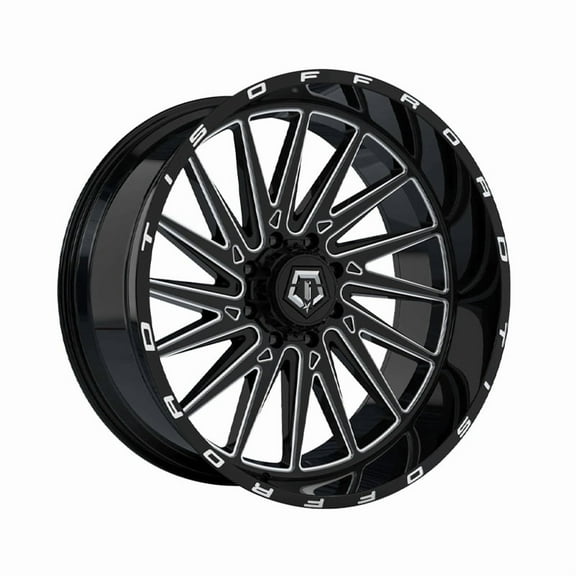 1 X TIS 547BM 22X10 6X135 87.1 Hub +10 Offset Black Wheel Rim