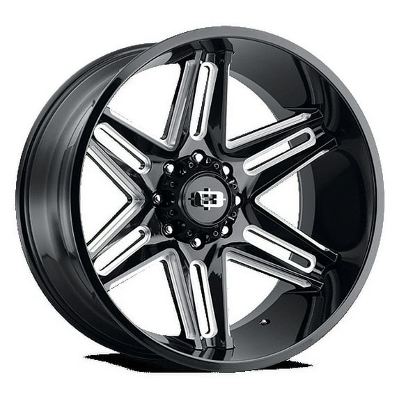 22x10 Vision 363 Razor Gloss Black Milled Spoke Wheel 5x5 (-19mm)