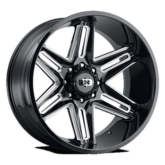 22x10 Vision 363 Razor Gloss Black Milled Spoke Wheel 8x6.5 (-19mm)
