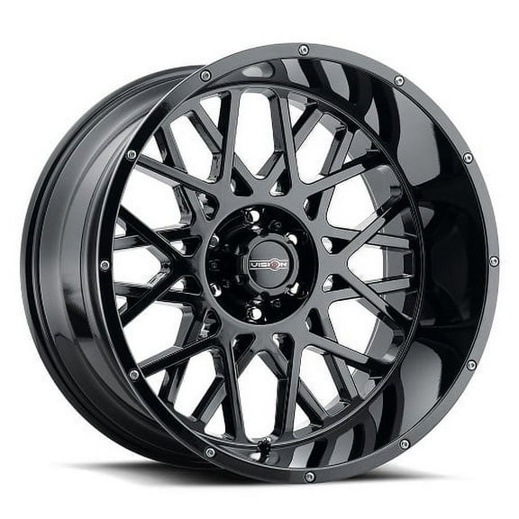 22x10 Vision 412 Rocker Gloss Black Wheel 8x170 (-19mm)