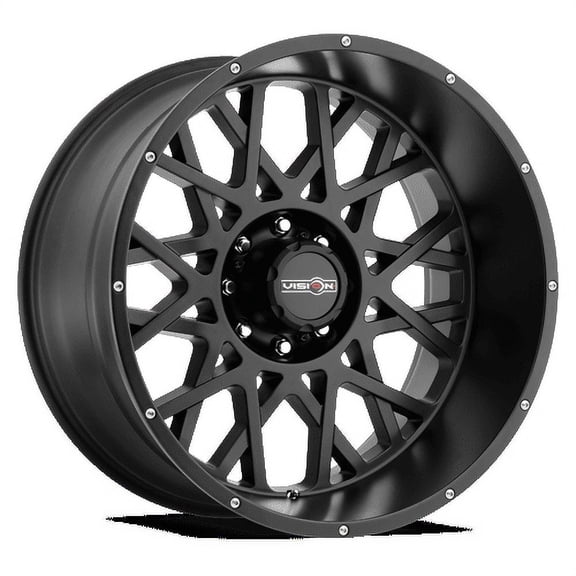 22" Vision Off-Road 412 Rocker Satin Black Wheel 22x10 8x170 For Ford Rim -19mm