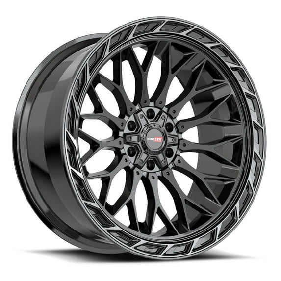22x10 Vortek VRP-503 Black Ring W/ Dark Tint Wheel 6x135/6x5.5 (-18mm)