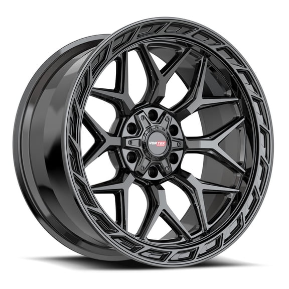 22x10 Vortek VRP-504 Gloss Black Wheel 6x135/6x5.5 (-18mm)