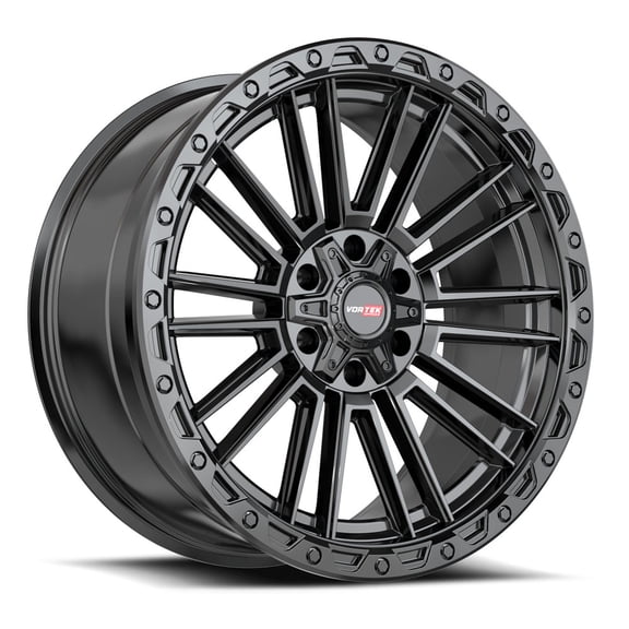 22x10 Vortek VRT-604 Satin Black Wheel 6x135/6x5.5 (-18mm)