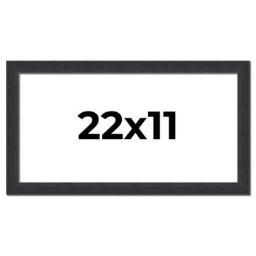 22x11 Frame Black Real Wood Picture Frame Width 1.25 Inches | Interior Frame Depth 0.5 Inches |
