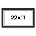thumbnail image 1 of 22x11 Frame Black Real Wood Picture Frame Width 2.25 Inches | Interior Frame Depth 0.5 Inches |, 1 of 8