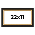 thumbnail image 1 of 22x11 Frame Gold Real Wood Picture Frame Width 2.25 Inches | Interior Frame Depth 0.5 Inches |, 1 of 8