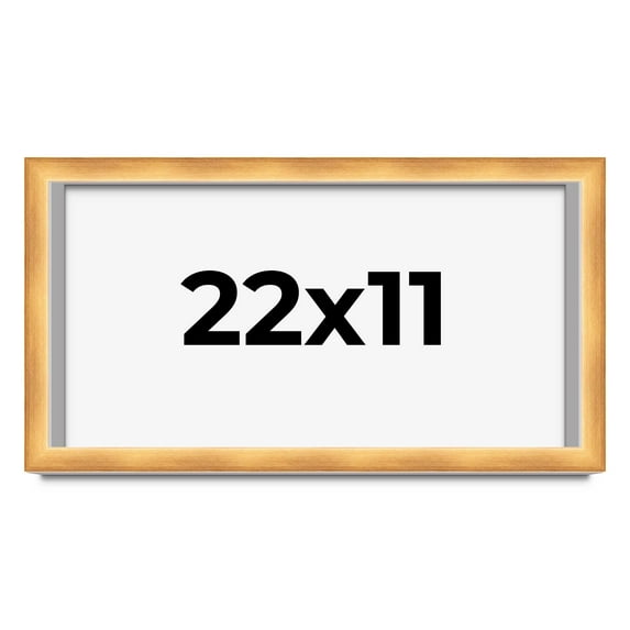 22x11 Shadow Box Bronze Cross-Brushed Display Frame | 1.625 Inches Deep Solid Wood | UV Resistant