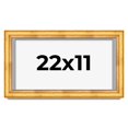 thumbnail image 1 of 22x11 Shadow Box Frame Gold | 1.75 Inches Deep Real Wood Traditional Shadowbox Display Frame | UV, 1 of 7