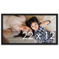 thumbnail image 1 of 22x12 Contemporary Black Wood Picture Frame - UV Acrylic, Foam Board Backing, & Hanging Hardware Included!, 1 of 9