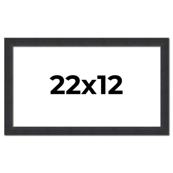 22x12 Frame Black Real Wood Picture Frame Width 1.25 Inches | Interior Frame Depth 0.5 Inches |
