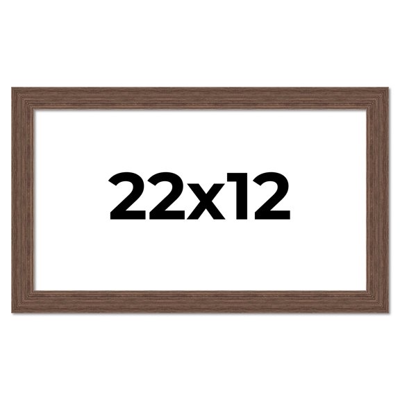 22x12 Frame Brown Distressed Barnwood Picture Frame | Rustic Farmhouse Photo Frame Includes UV