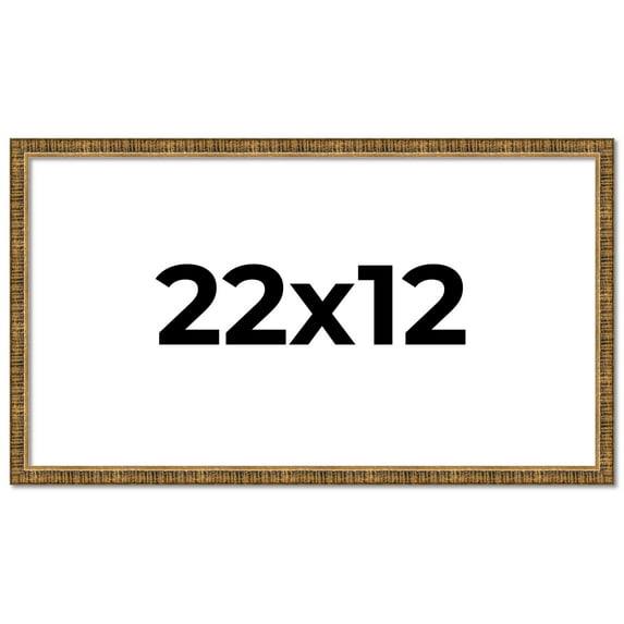 22x12 Frame Gold Kingsley Distressed Solid Wood Picture Frame Width 0.75 Inches | Interior Frame