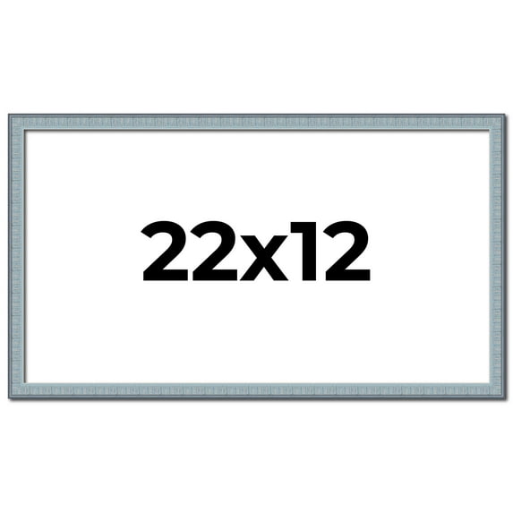 22x12 Frame Rustic Sky Blue Solid Wood Picture Frame | 0.75 Inch Moulding Width |Includes UV