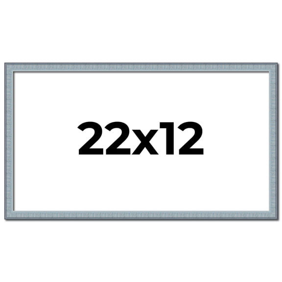 22x12 Frame Rustic Sky Blue Solid Wood Picture Frame | 0.75 Inch Moulding Width |Includes UV