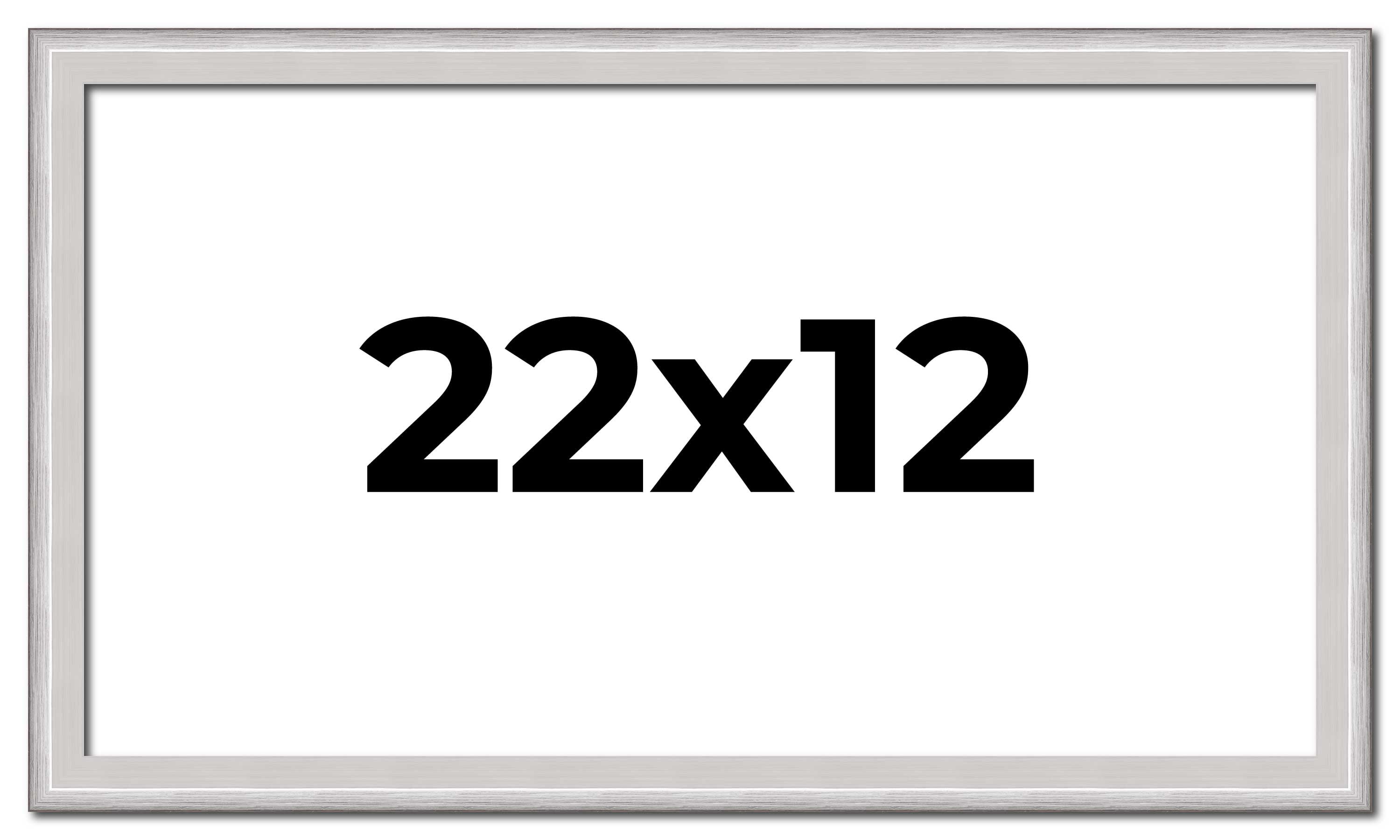 22x12 Frame Silver Inner Slope Bevel Picture Frame | 1 Inch Moulding ...