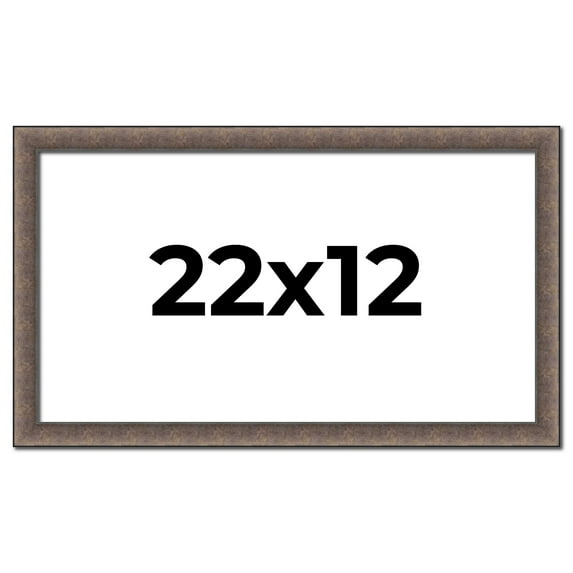 22x12 Frame Silver Real Wood Picture Frame Width 1.25 Inches | Interior Frame Depth 0.5 Inches |