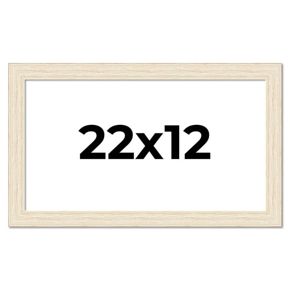 22x12 Frame White Real Wood Picture Frame Width 1.5 inches | Interior Frame Depth 0.5 inches | Barn