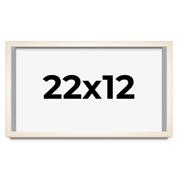 22x12 Frame White Wheat Solid Wood Picture Frame | Moulding Width 0.75 Inches | Interior Depth 0.5