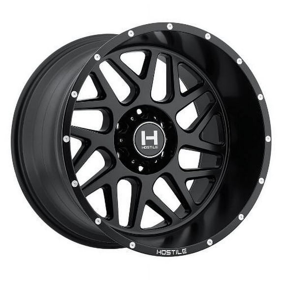 22x12 Hostile H108 Sprocket Asphalt (Satin Black) Wheel 6x135 (-44mm)