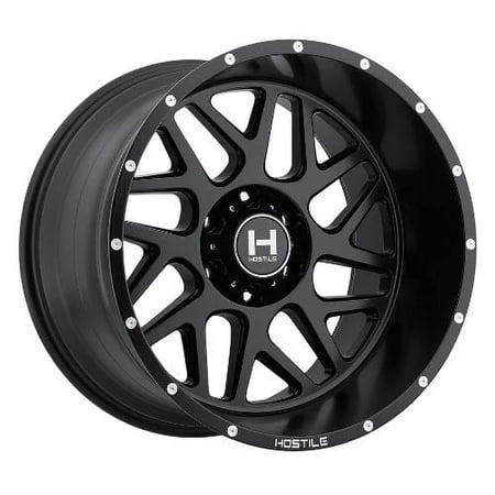 22x12 Hostile H108 Sprocket Asphalt (Satin Black) Wheel 6x5.5 (-44mm)