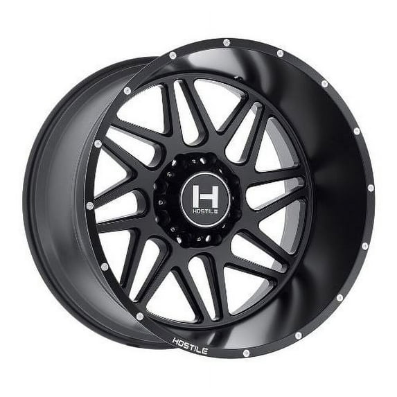 22x12 Hostile H108 Sprocket Asphalt (Satin Black) Wheel 8x180 (-44mm)