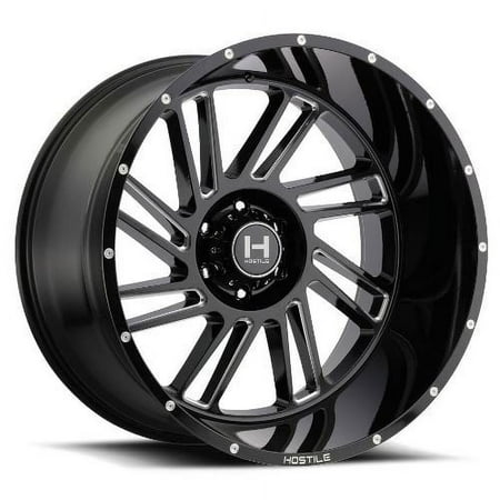 22x12 Hostile H110 Stryker Blade Cut (Blk Milled) Wheel 5x5 (-44mm)