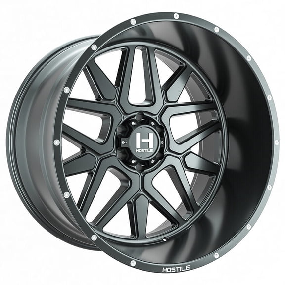 22x12 Hostile H128 Diablo Asphalt (Satin Black) Wheel 6x135 (-44mm)