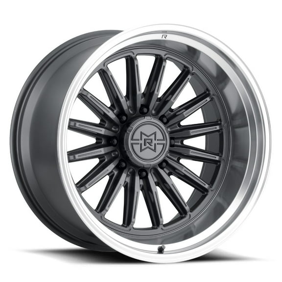 22x12 Method MR803 Raised Gloss Titanium - Machined Lip Wheel 8x180 (-40mm)