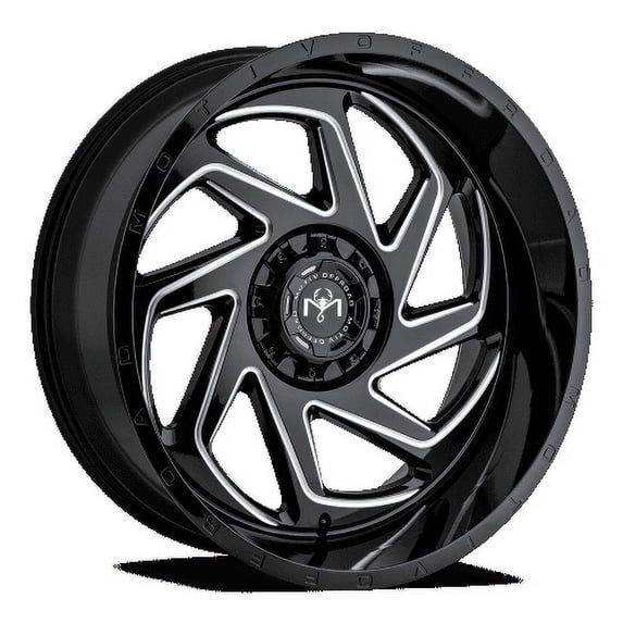 22x12 Motiv Off Road 426BM Black Milled w/Chrome Wheel 8x180 (-44mm)