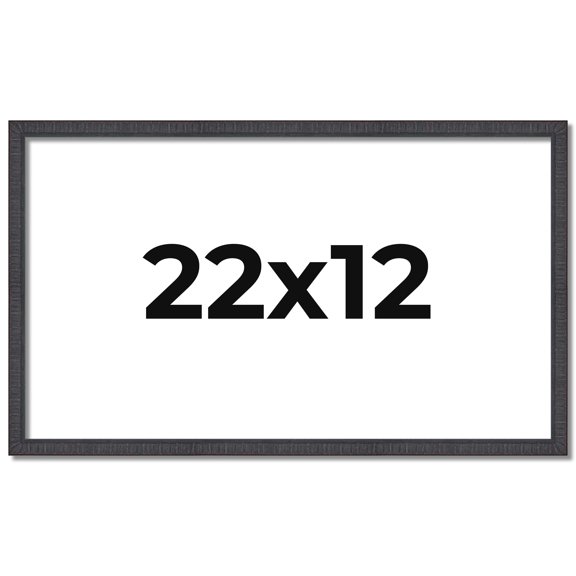 22x12 Rustic Brown Real Wood Picture Frame Width 0.75 inches | Interior Frame Depth 0.5 inches |