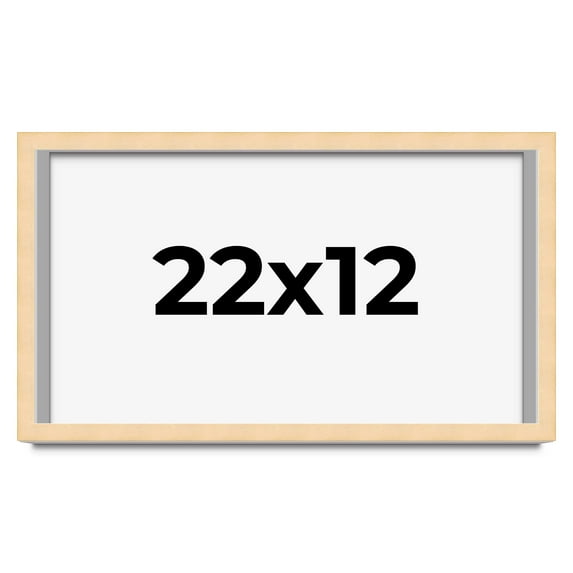 22x12 Shadow Box Frame Brown | 0.875 Inches Deep Real Wood Contemporary Shadowbox Display Frame |