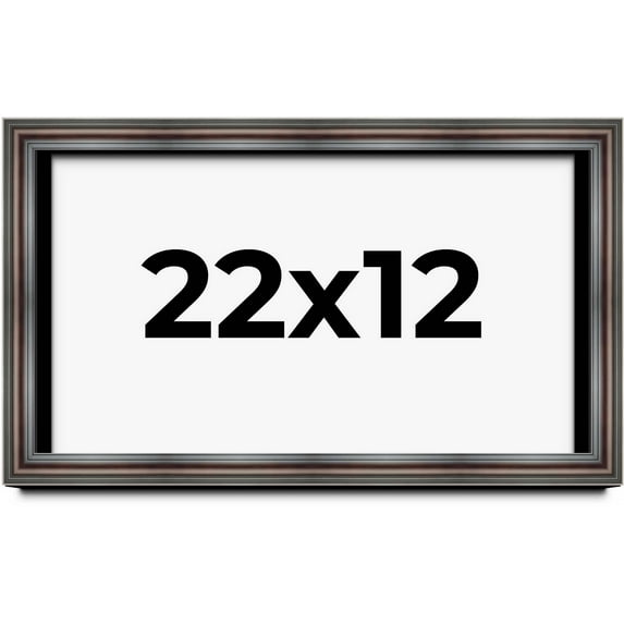 22x12 Shadow Box Frame Brown Cherry | 2.625 Inches Deep Pine Wood Traditional Shadowbox Display