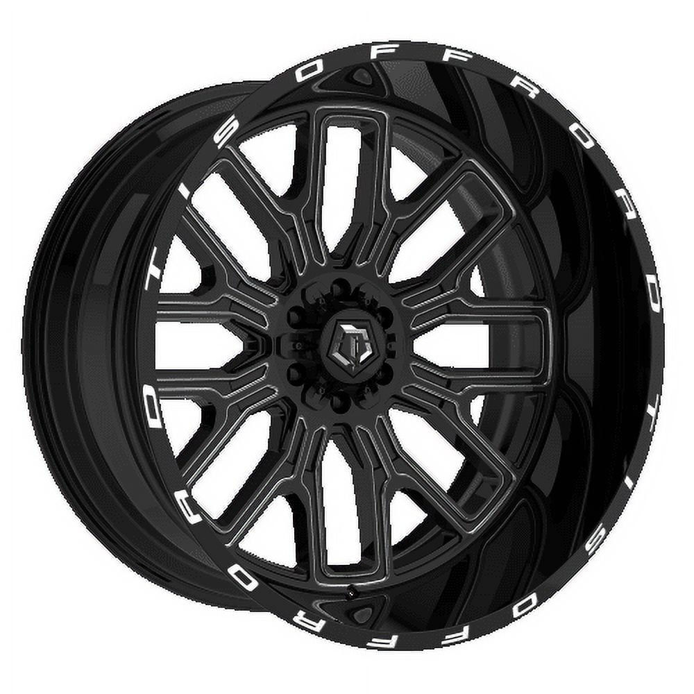 22x12 TIS 560BM Gloss Black Milled Wheel 8x180 (-44mm)