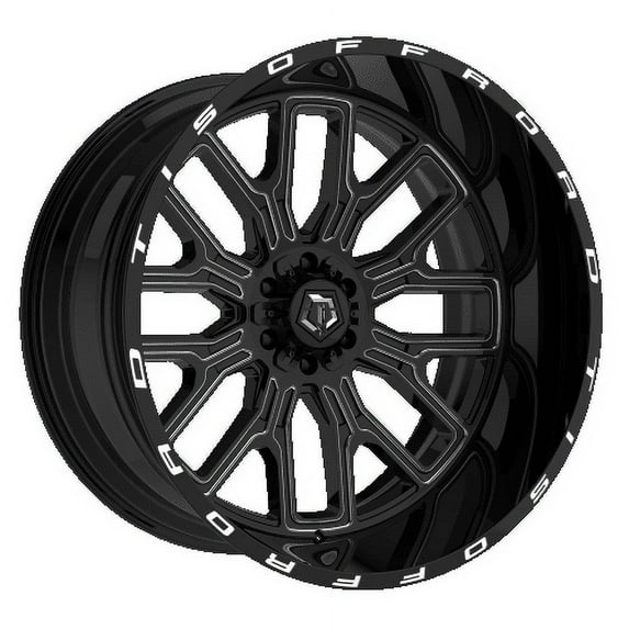 22x12 TIS 560BM Gloss Black Milled Wheel 8x180 (-44mm)