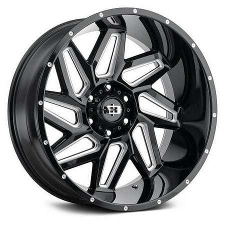 22x12 Vision Off-Road 361 Spyder Gloss Blk Milled Wheel 8x6.5 (-51mm)