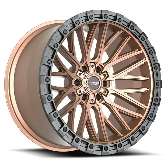 22x12 Vortek VRT-608 Matte Bronze With Black Bead Ring Wheel 6x135/6x5.5 (-44mm)