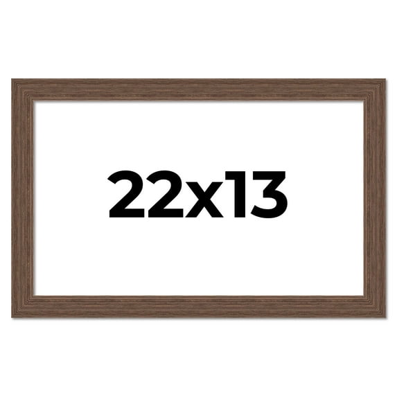 22x13 Frame Brown Distressed Barnwood Picture Frame | Rustic Farmhouse Photo Frame Includes UV