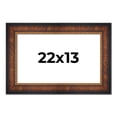 thumbnail image 1 of 22x13 Frame Brown Walnut Gold Ornate Trim Solid Wood Plein Air Picture Frame | 3 Inch Moulding, 1 of 8