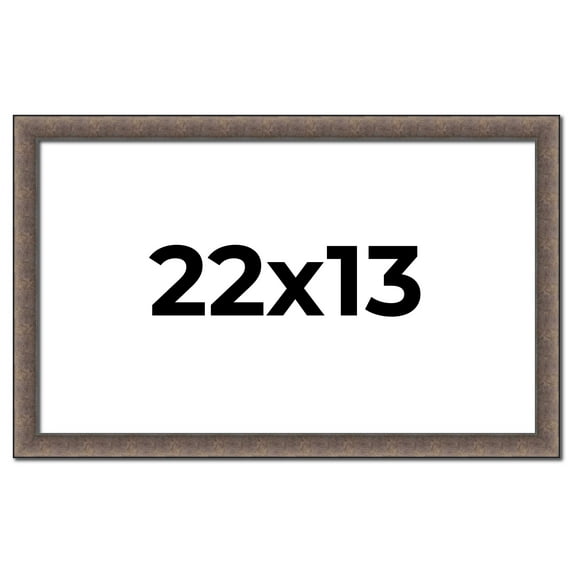 22x13 Frame Silver Real Wood Picture Frame Width 1.25 Inches | Interior Frame Depth 0.5 Inches |