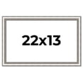 thumbnail image 1 of 22x13 Frame Silver Real Wood Picture Frame Width 1.25 Inches | Interior Frame Depth 0.5 Inches |, 1 of 8
