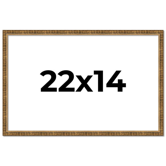 22x14 Frame Gold Picture Frame - Complete Modern Photo Frame Includes UV Acrylic Shatter Guard
