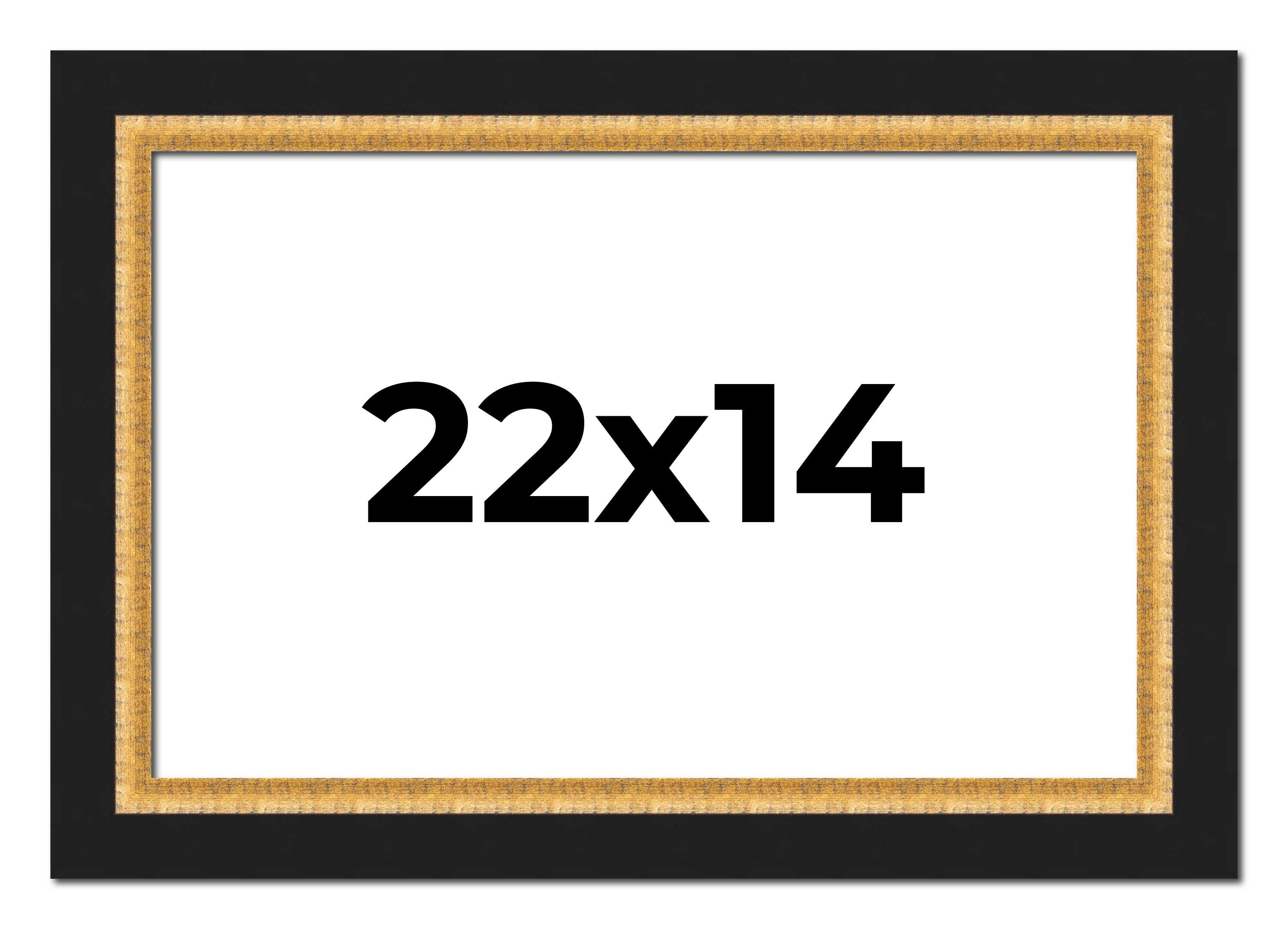 22x14 Frame Gold Real Wood Picture Frame Width 2.25 Inches | Interior ...