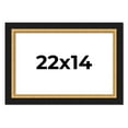 thumbnail image 1 of 22x14 Frame Gold Real Wood Picture Frame Width 2.25 Inches | Interior Frame Depth 0.5 Inches |, 1 of 8